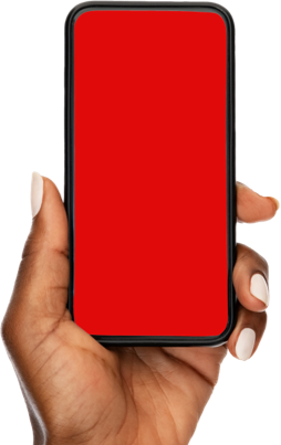 Hand holding a phone